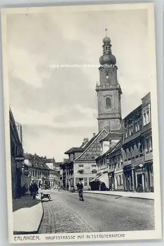 Erlangen Erlangen Hauptstrasse ungelaufen ca. 1920 / Erlangen /Erlangen Stadtkreis