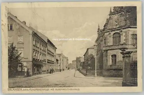 Erlangen Erlangen Sieglitzhoferstrasse Bubenreuther Haus ungelaufen ca. 1920 / Erlangen /Erlangen Stadtkreis