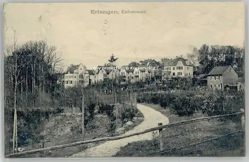 Erlangen Erlangen Eichenwald ungelaufen ca. 1910 / Erlangen /Erlangen Stadtkreis