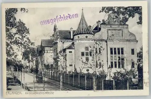 Erlangen Erlangen Rathsbergerstrasse ungelaufen ca. 1920 / Erlangen /Erlangen Stadtkreis