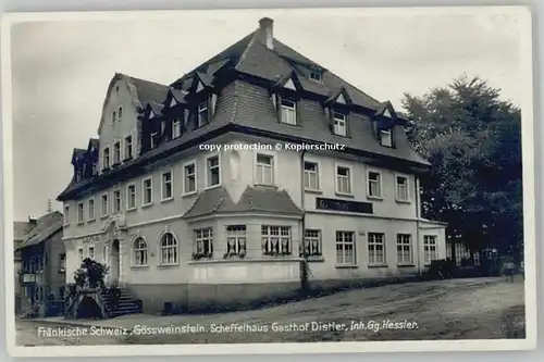 Goessweinstein Goessweinstein Scheffelhaus Gasthof Distler * 1940 / Goessweinstein /Forchheim LKR