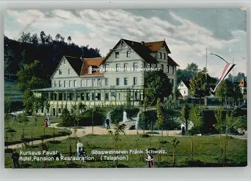 Goessweinstein Goessweinstein Kurhaus Faust * 1920 / Goessweinstein /Forchheim LKR