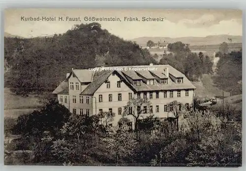 Goessweinstein Hotel H. Faust x 1926