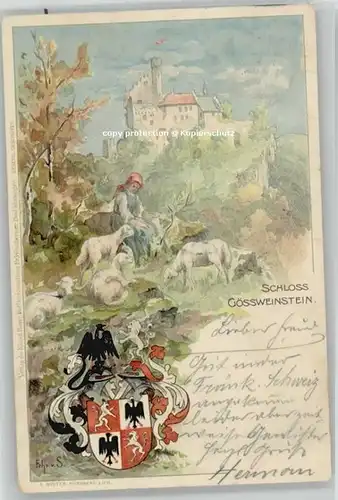 Goessweinstein Goessweinstein Kuenstlerkarte x 1908 / Goessweinstein /Forchheim LKR