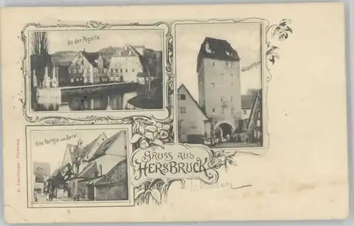 Hersbruck Hersbruck Wasserthor Pegnitz  x 1902 / Hersbruck /Nuernberger Land LKR
