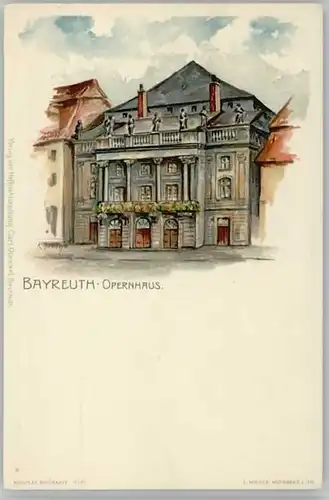 Bayreuth Bayreuth Opernhaus Kuenstlerkarte * / Bayreuth /Bayreuth LKR