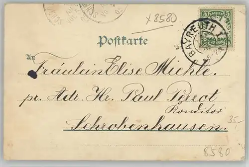 Bayreuth Bayreuth Kanzlei-Strasse Regierungsgebaeude Postgebaeude x / Bayreuth /Bayreuth LKR