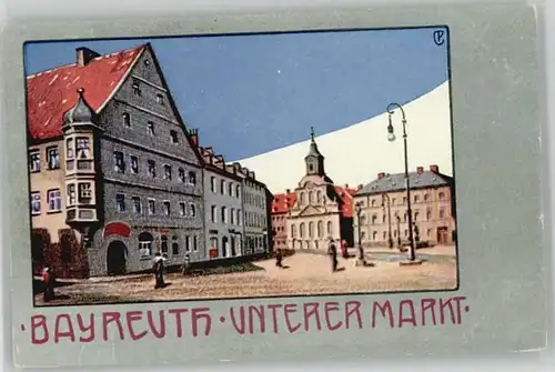 Bayreuth Markt Kuenstlerkarte *
