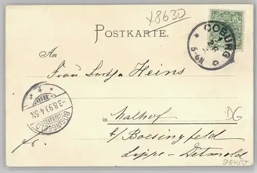Coburg Kuenstlerkarte x 1899