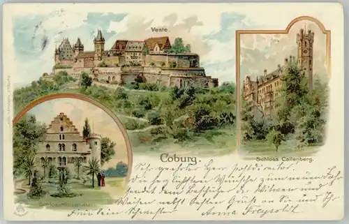 Coburg Coburg Schloss Callenberg Schloss Rosenau x 1904 / Coburg /Coburg LKR