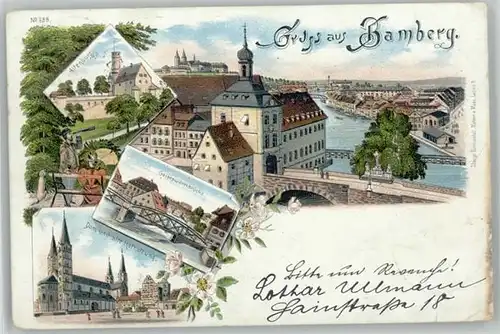 Bamberg Altenburg Geierswoerthbruecke x 1898