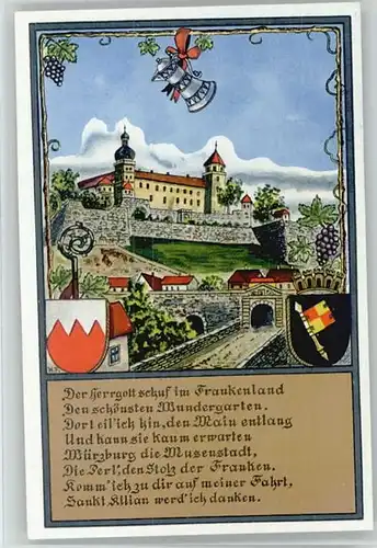 Wuerzburg Vers Kuenstlerkarte *