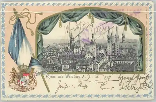 Wuerzburg Wappen Fahne x