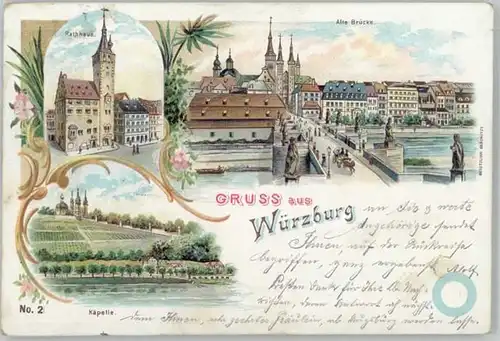 Wuerzburg Rathaus Alte Bruecke Kaepelle x