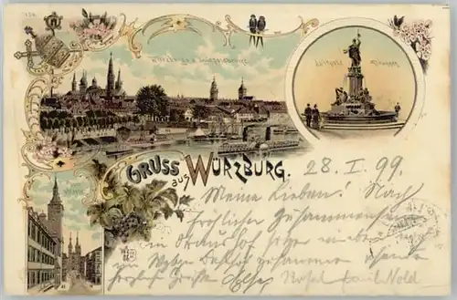 Wuerzburg Luitpoldbruecke Domstrasse x