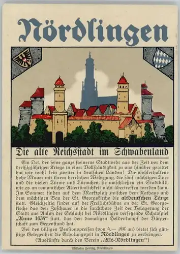 Noerdlingen Noerdlingen Kuenstlerkarte * / Noerdlingen /Donau-Ries LKR