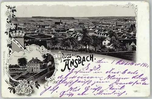 we14808 Ansbach Mittelfranken Ansbach Prinzenschloss x Kategorie. Ansbach Alte Ansichtskarten