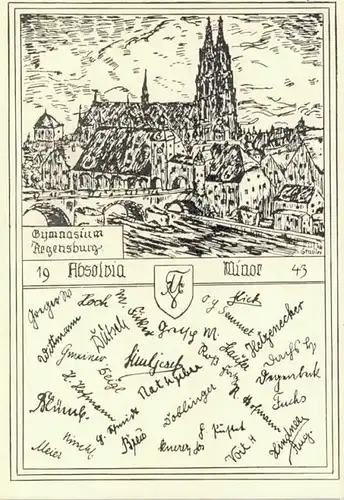 Regensburg Gymnasium Absolvia Kuenstlerkarte  *