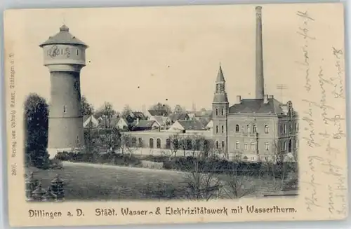 Dillingen Donau Wasserwerk Elektrizitaetswerk Wasserturm x