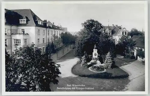 Bad Woerishofen Bahnhofplatz Kriegerdenkmal o 1921-1965