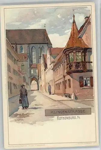 Rothenburg Tauber KuenstlerK. Mutter Klingenstrasse *