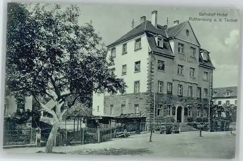 Rothenburg Tauber Rothenburg Tauber Bahnhof Hotel  ungelaufen ca. 1910 / Rothenburg ob der Tauber /Ansbach LKR