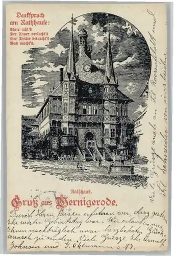 we46480 Wernigerode Harz  x Kategorie. Wernigerode Alte Ansichtskarten
