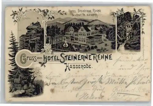 we46500 Wernigerode Harz Hotel Steinerne Renne x Kategorie. Wernigerode Alte Ansichtskarten
