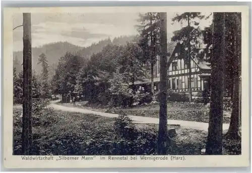 we46549 Wernigerode Harz Wirtschaft Silberner Mann x Kategorie. Wernigerode Alte Ansichtskarten