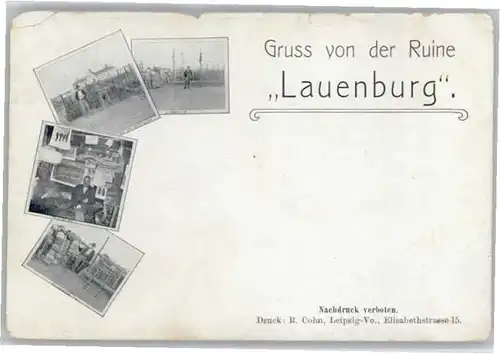 Leipzig [Verlag R. Cohn Elisabethstrasse 15] Ruine Lauenburg *