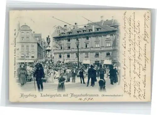 Augsburg Ludwigsplatz Augustusbrunnen x