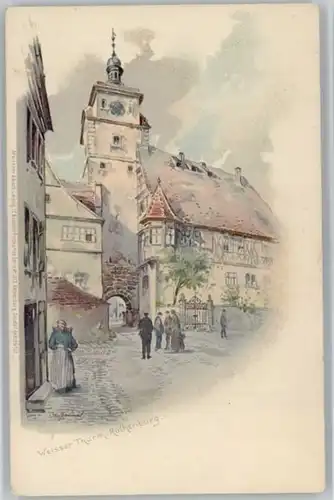 Rothenburg Tauber Weisser Turm Kuenstler Otto Hammel *