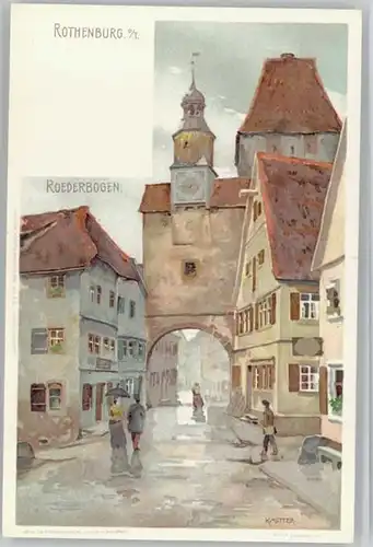 Rothenburg Tauber Roederbogen Kuenstler K Mutter *