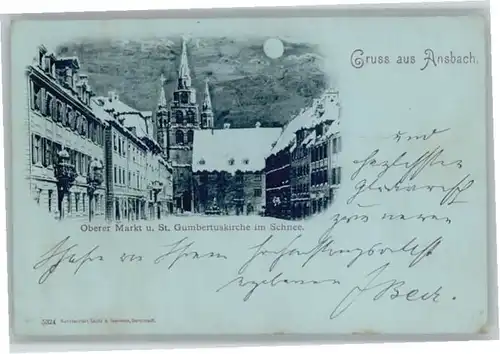 we62526 Ansbach Mittelfranken Ansbach St Gumbertus Kirche  x Kategorie. Ansbach Alte Ansichtskarten