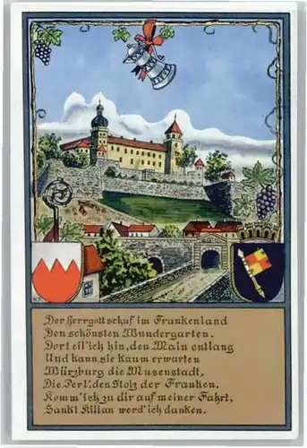 Wuerzburg Wappen Frankenland Reim *