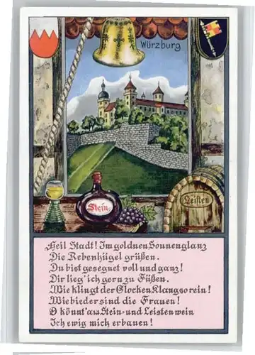Wuerzburg Steinwein Leistenwein Wappen Reim *