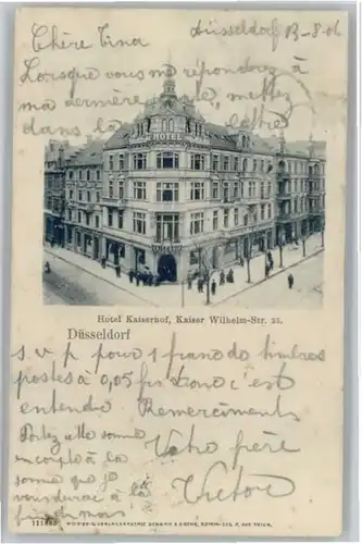 Duesseldorf Hotel Kaiserhof Kaiser Wilhelmstrasse 23 x