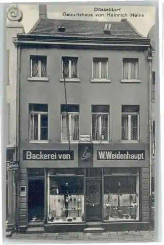 Duesseldorf Baeckerei Weidenhaupt Geburtshaus Heinrich Heine *