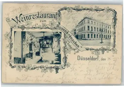 Duesseldorf Restaurant zum Rosenkraenzchen x