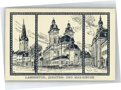 Duesseldorf Lambertuskirche Jesuitenkirche Maxkirche *