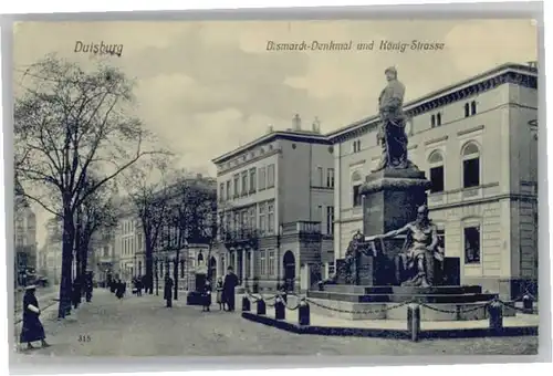 Duisburg Ruhr Duisburg Bismarck-Denkmal Koenigstrasse x / Duisburg /Duisburg Stadtkreis