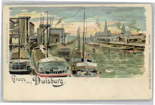 Duisburg Ruhr Duisburg Hafen  Glitzerkarte * / Duisburg /Duisburg Stadtkreis