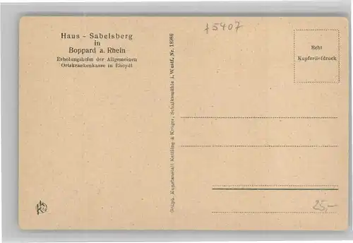 Boppard Hasu Sabelsberg Erholungsheim *