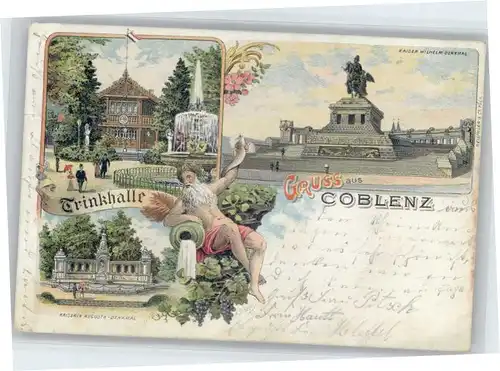 Koblenz Trinkhalle Kaiser Wilhelm Denkmal Kaiserin Augusta Denkmal x
