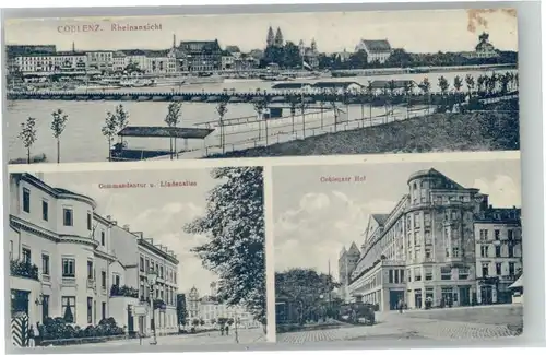 Koblenz Rhein Koblenz Kommandantur Lindenallee Koblenzer Hof x / Koblenz /Koblenz Stadtkreis