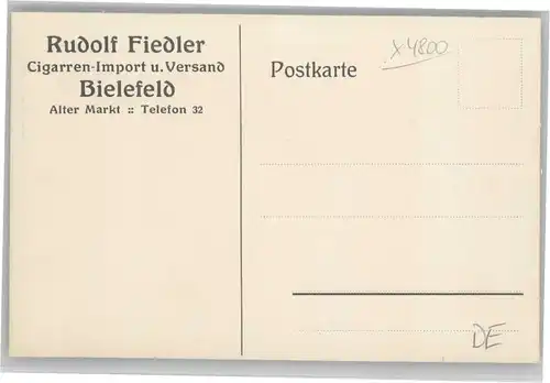 Bielefeld Rudolf Fiedler Zigarren Import Versand *