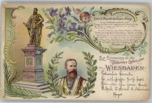 Wiesbaden Friedrich III. Denkmals-Enthuellung x