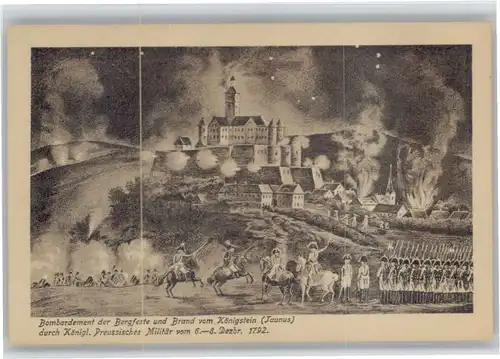 Koenigstein Taunus Bergfeste Brand anno 1792 *