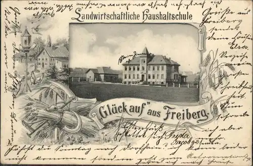 Freiberg Sachsen Landwirtschaftliche Haushaltsschule x