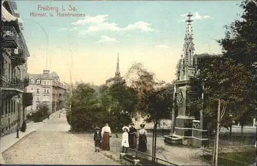 Freiberg Sachsen Hornstrasse Hornbrunnen x
